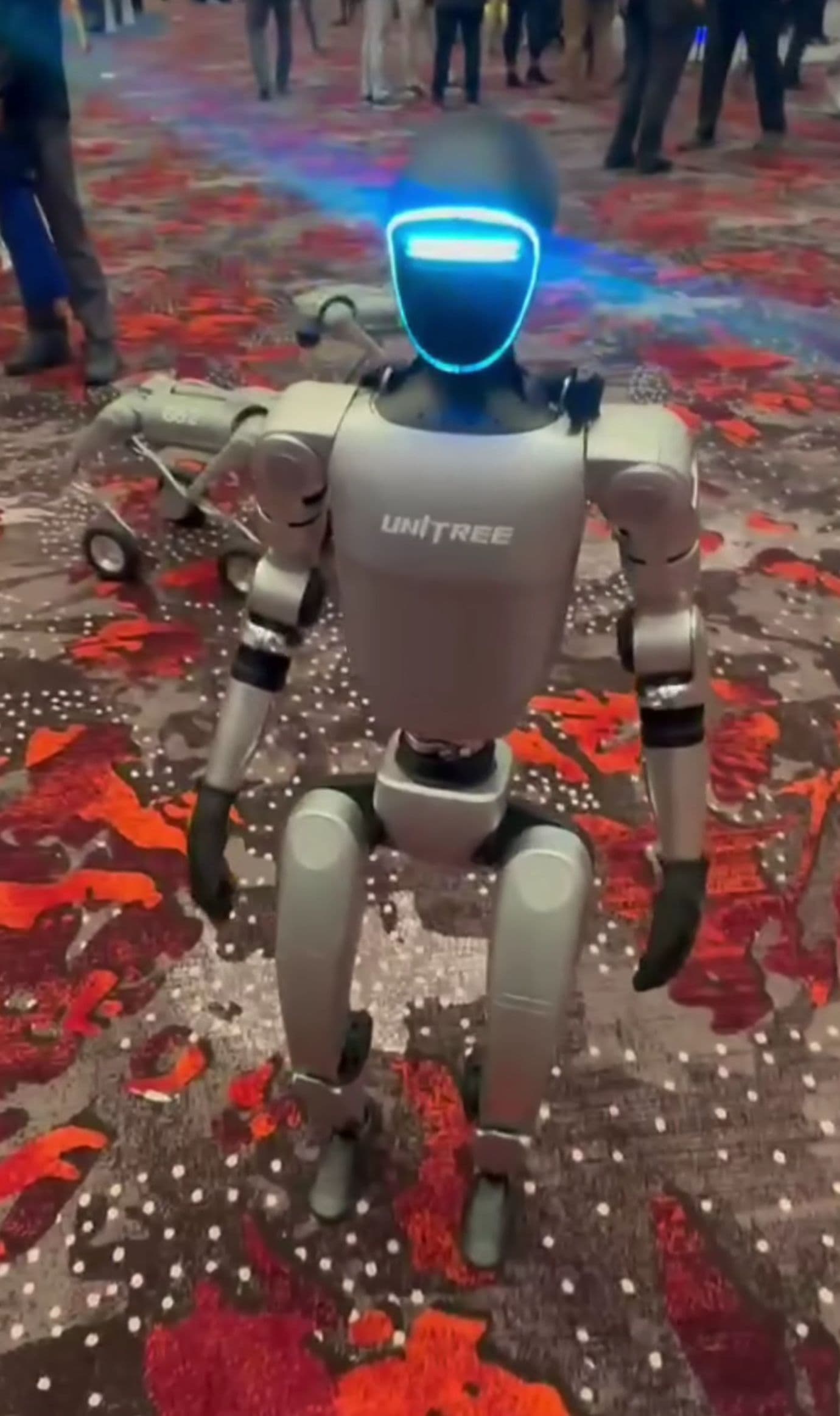 Unitree G1 humanoid robot at a public technology exhibition